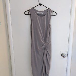 Gray wrap dress